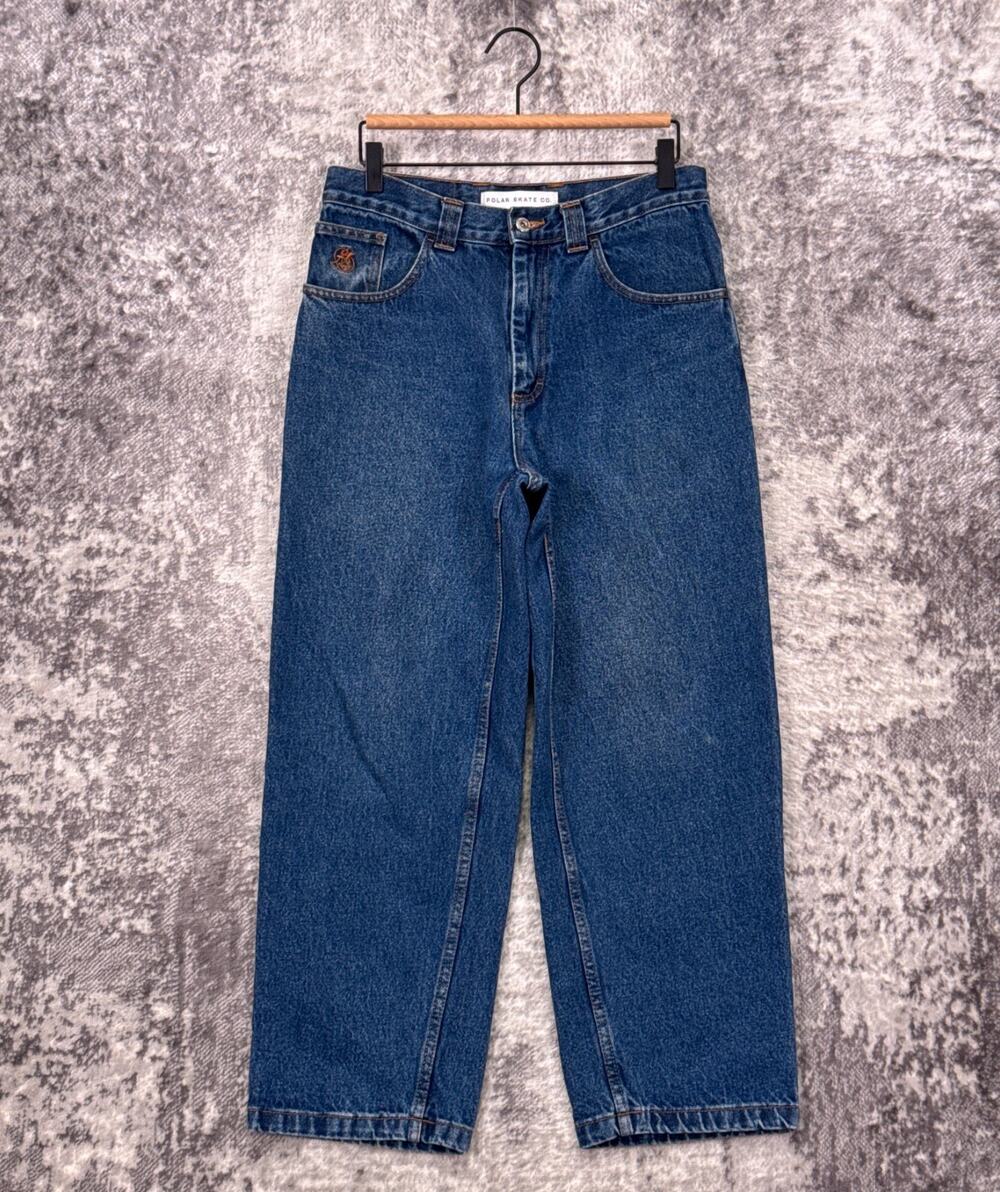 Polar Skate Co Jeans 30 x 30 Mens Relaxed Fit Tapered Crop Denim